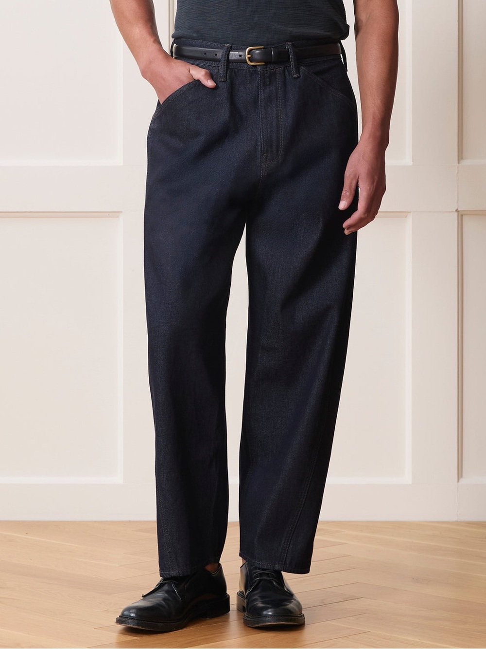 Todd Snyder Relaxed barrel  Jeans in Dark Navy